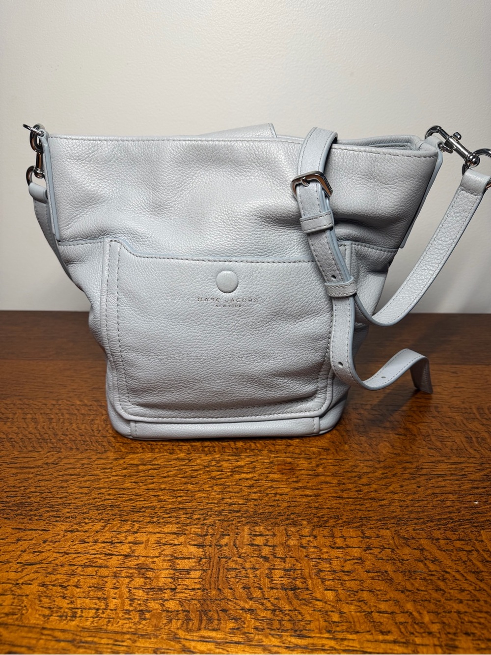 Marc Jacobs Empire City Pebbled Leather Bucket Crossbody Bag